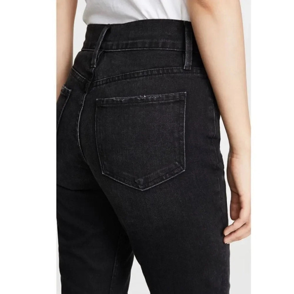 Frame heritage Le Sylvie Slender Straight Black Wash Jeans - Picture 10 of 16